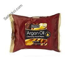 Beauty Formulas Argan Oil Cleansing Facial Wipes 99 gm